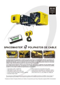 Imagen de especificaciones polipasto spacemaster SX